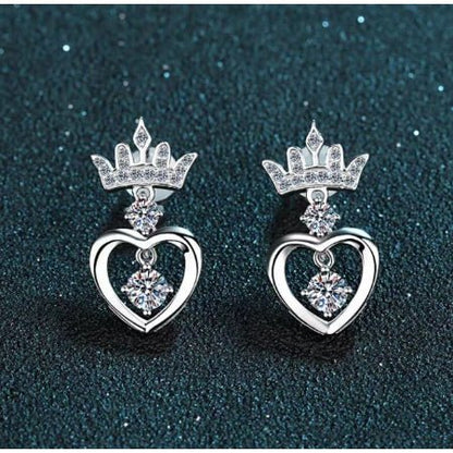 Jenn Round Moissanite Earrings whitegold