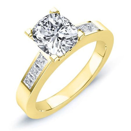 Jessamine Cushion Diamond Bridal Set (Lab Grown Igi Cert) yellowgold