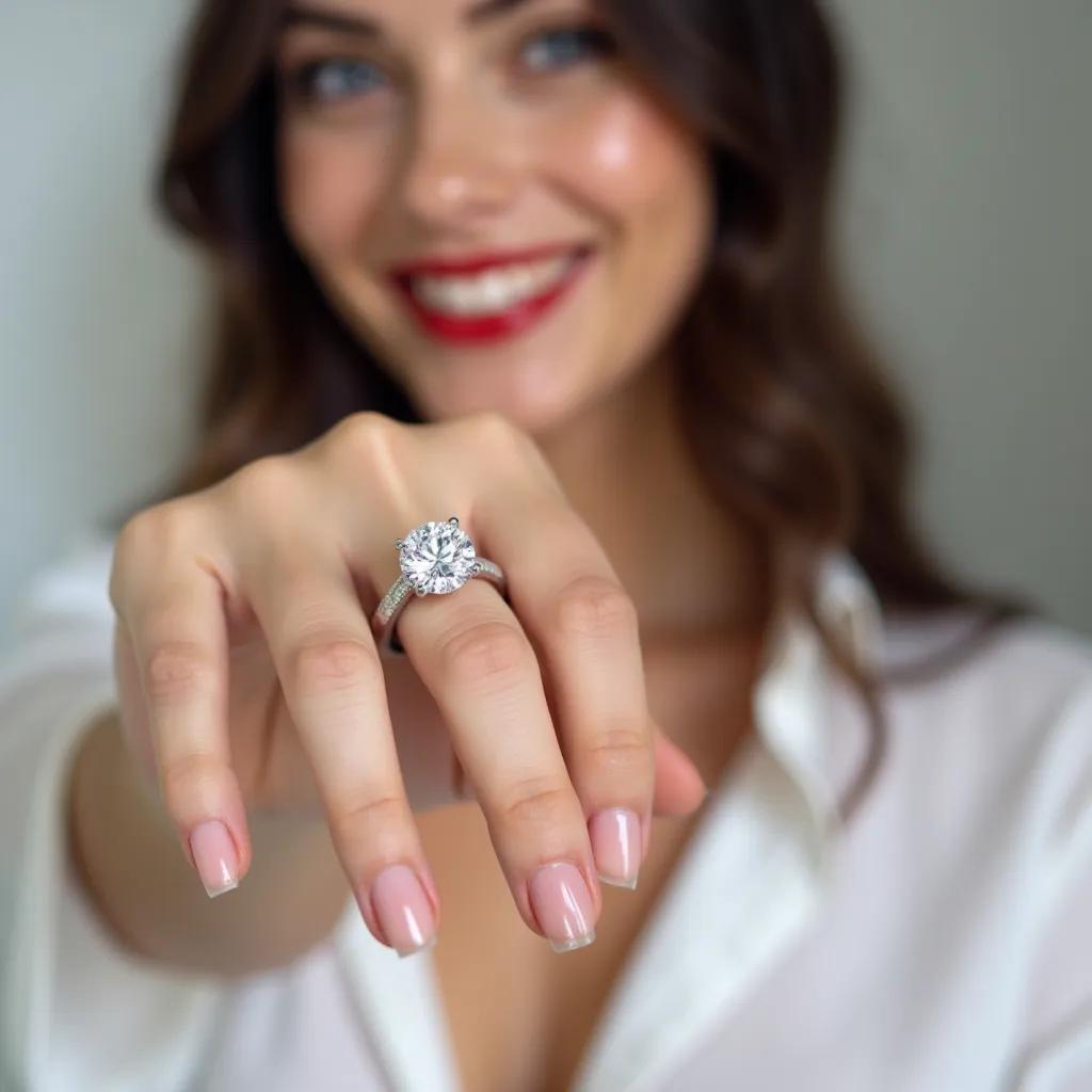 Jessamine - Round Diamond Engagement Ring (Clarity Enhanced)