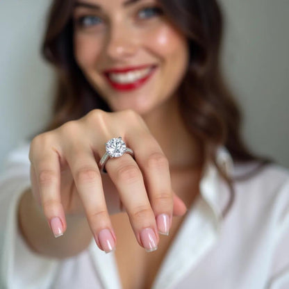 Jessamine - Round Diamond Engagement Ring (Clarity Enhanced)