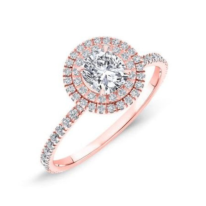 Juniper Cushion Moissanite Bridal Set rosegold