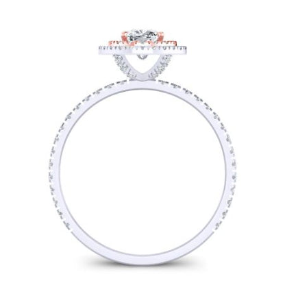 Juniper Cushion Moissanite Bridal Set whitegold