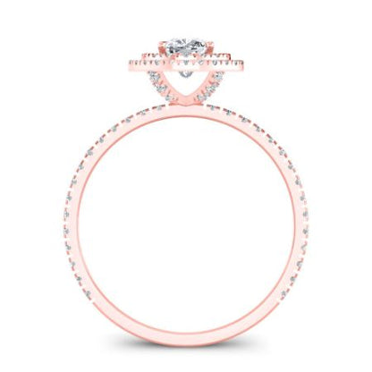 Juniper Cushion Moissanite Bridal Set rosegold