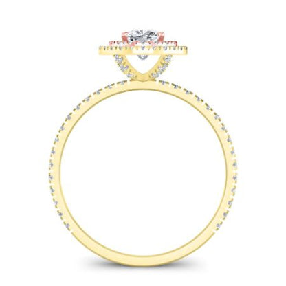 Juniper Cushion Moissanite Bridal Set yellowgold