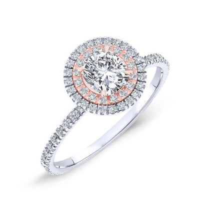 Juniper Cushion Moissanite Bridal Set whitegold