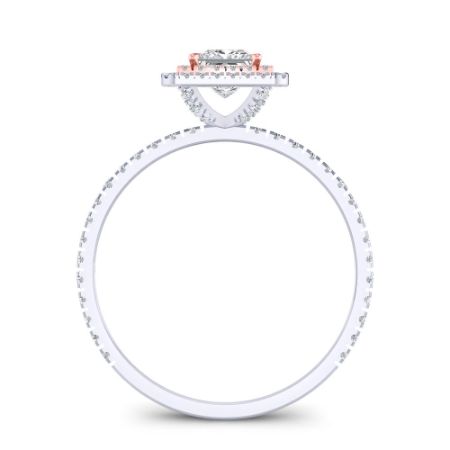 Juniper Moissanite Matching Band Only (engagement Ring Not Included) For Ring With Princess Center whitegold