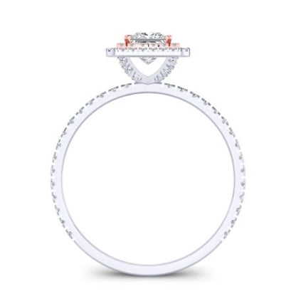 Juniper Moissanite Matching Band Only (engagement Ring Not Included) For Ring With Princess Center whitegold