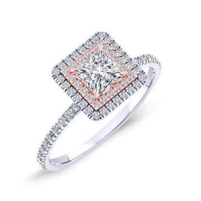 Juniper Moissanite Matching Band Only (engagement Ring Not Included) For Ring With Princess Center whitegold