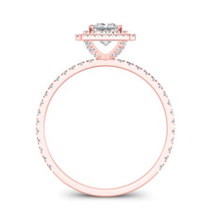 Juniper Princess Moissanite Bridal Set rosegold