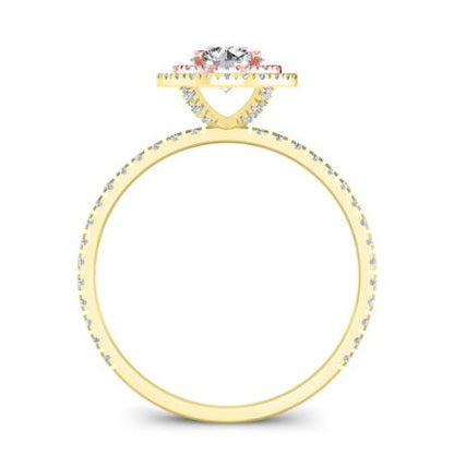 Juniper Round Moissanite Bridal Set yellowgold