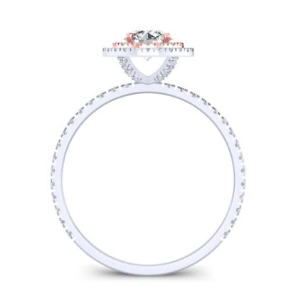 Juniper Round Moissanite Bridal Set whitegold