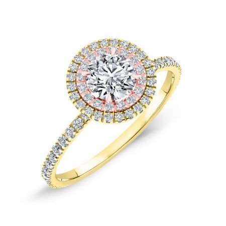 Juniper Round Moissanite Bridal Set yellowgold