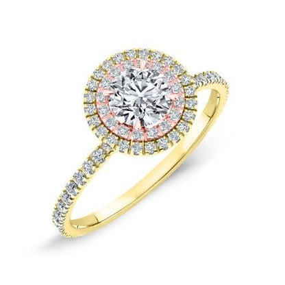 Juniper Round Moissanite Bridal Set yellowgold
