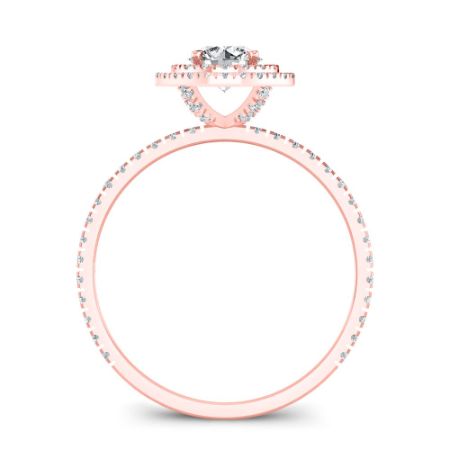 Juniper Round Moissanite Bridal Set rosegold