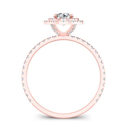 Juniper Round Moissanite Bridal Set rosegold