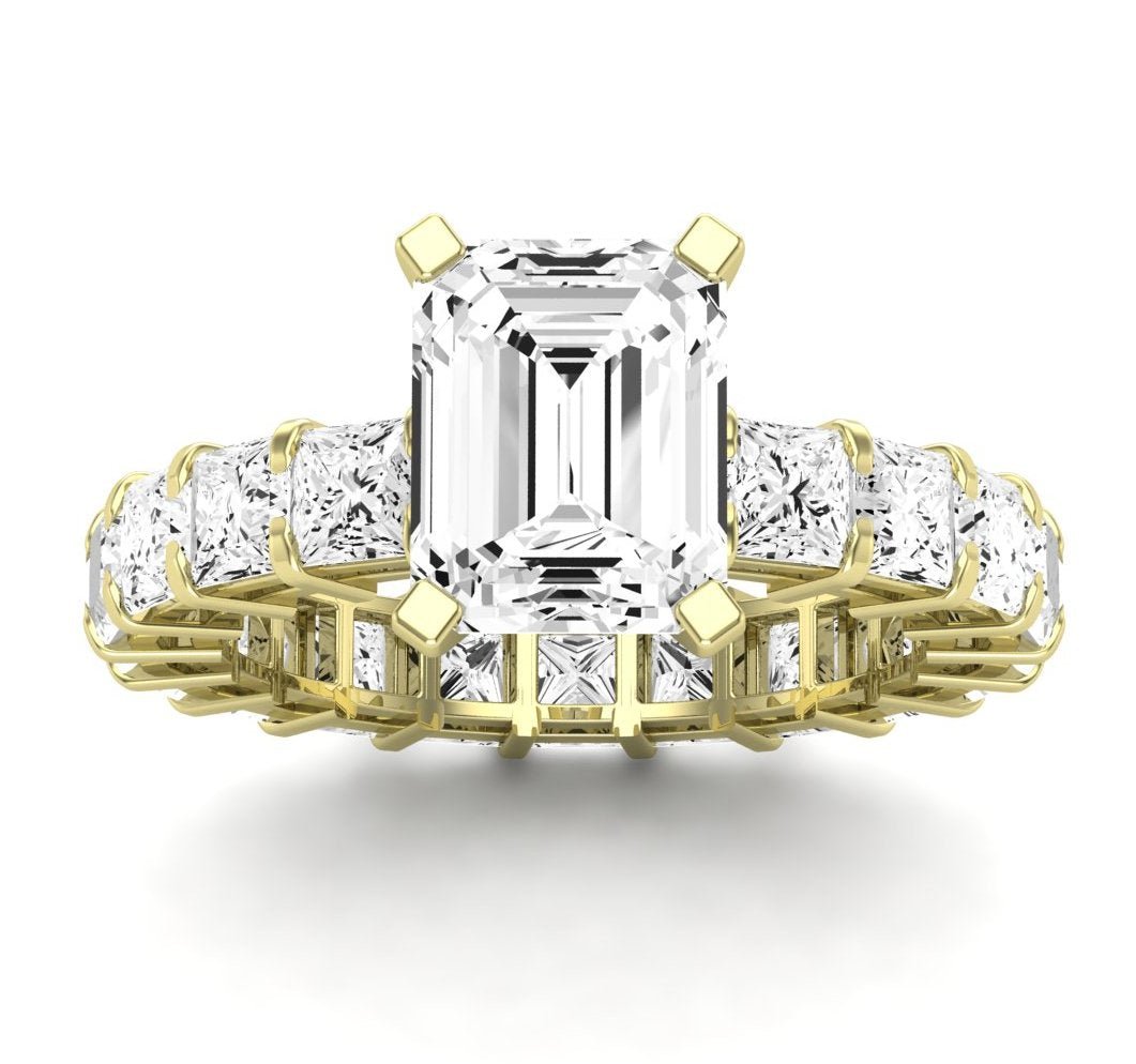 Kalina Emerald Diamond Engagement Ring (Lab Grown Igi Cert) yellowgold