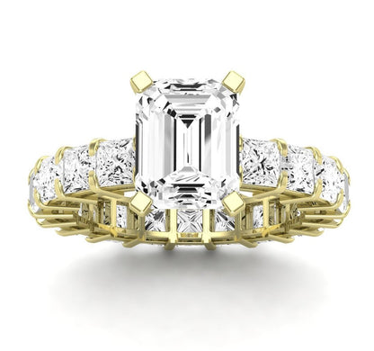 Kalina Emerald Diamond Engagement Ring (Lab Grown Igi Cert) yellowgold