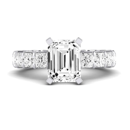 Kalina Emerald Moissanite Bridal Set whitegold
