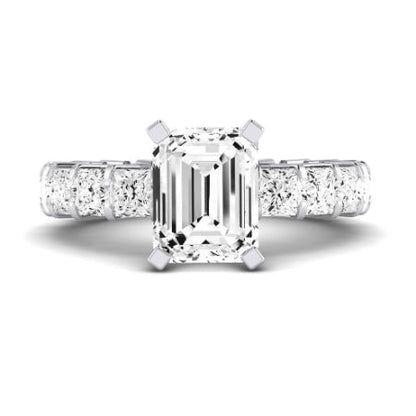 Kalina Emerald Moissanite Bridal Set whitegold