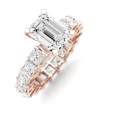 Kalina Emerald Moissanite Bridal Set rosegold
