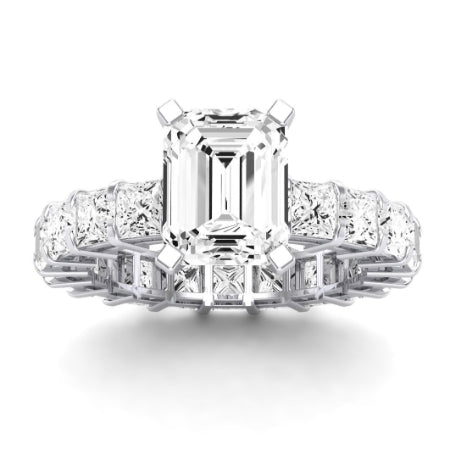 Kalina Emerald Moissanite Bridal Set whitegold