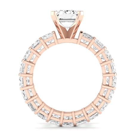 Kalina Emerald Moissanite Bridal Set rosegold
