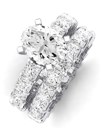 Kalina Oval Moissanite Bridal Set whitegold