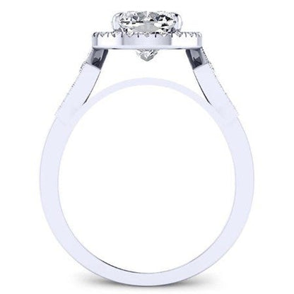 Kalmia Cushion Moissanite Bridal Set whitegold