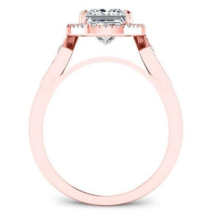Kalmia Princess Moissanite Bridal Set rosegold