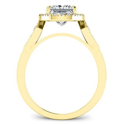 Kalmia Princess Moissanite Bridal Set yellowgold