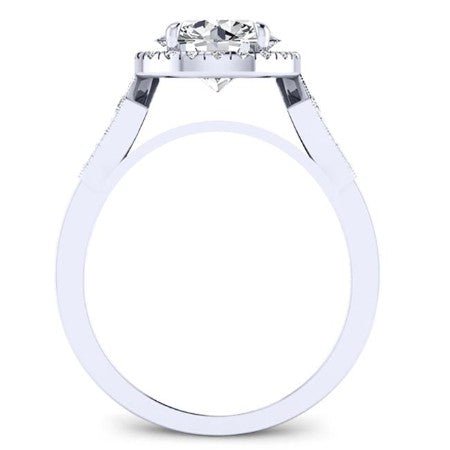 Kalmia Round Moissanite Bridal Set whitegold