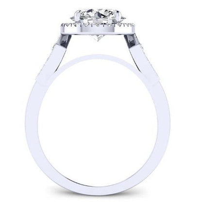 Kalmia Round Moissanite Bridal Set whitegold