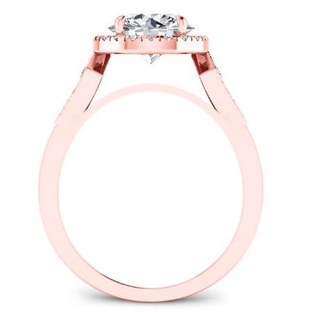 Kalmia Round Moissanite Bridal Set rosegold
