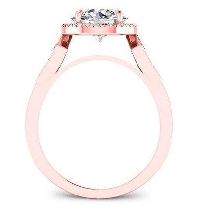 Kalmia Round Moissanite Bridal Set rosegold