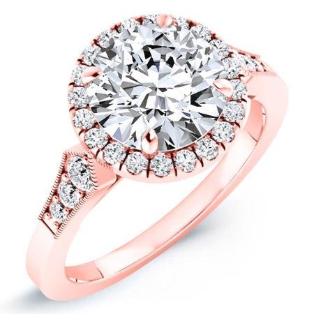 Kalmia Round Moissanite Bridal Set rosegold