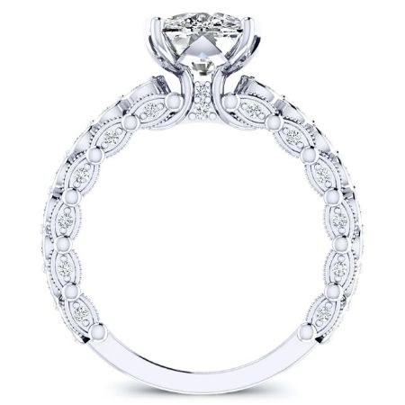 Kassia Cushion Moissanite Bridal Set whitegold