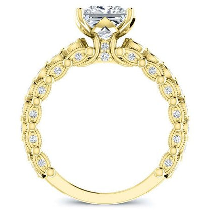 Kassia Princess Moissanite Bridal Set yellowgold