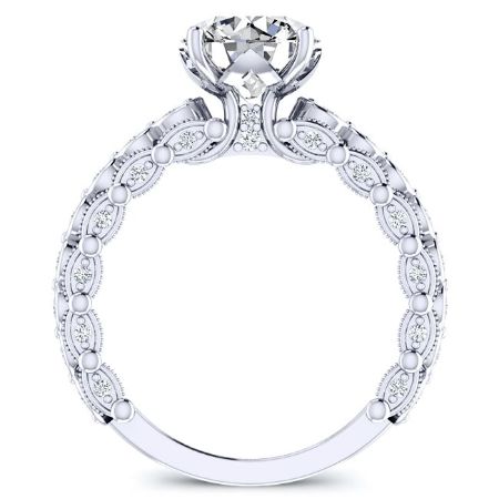 Kassia Round Moissanite Bridal Set whitegold