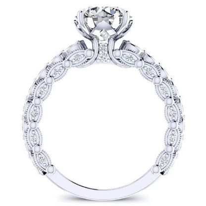 Kassia Round Moissanite Bridal Set whitegold