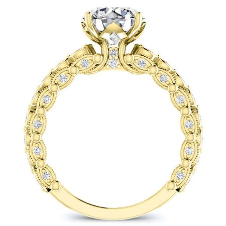 Kassia Round Moissanite Bridal Set yellowgold