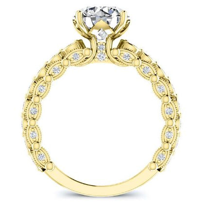 Kassia Round Moissanite Bridal Set yellowgold