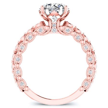 Kassia Round Moissanite Bridal Set rosegold