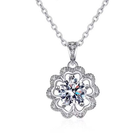 Kendra Moissanite Necklace whitegold