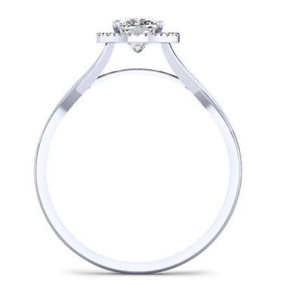 Larkspur Diamond Matching Band Only (engagement Ring Not Included) For Ring With Cushion Center whitegold