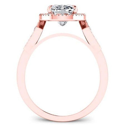 Kalmia Diamond Matching Band Only (engagement Ring Not Included) For Ring With Cushion Center rosegold