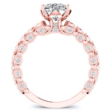 Kassia Diamond Matching Band Only (engagement Ring Not Included) For Ring With Cushion Center rosegold