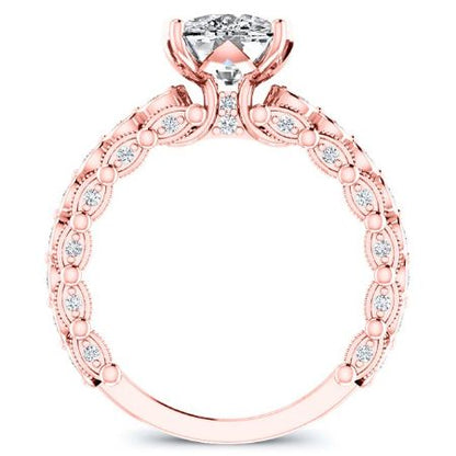 Kassia Diamond Matching Band Only (engagement Ring Not Included) For Ring With Cushion Center rosegold