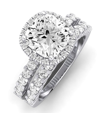 Sweet Pea Diamond Matching Band Only ( Engagement Ring Not Included) For Ring With Cushion Center whitegold