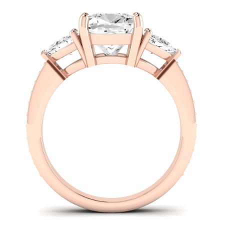 Snowdonia Diamond Matching Band Only (engagement Ring Not Included) For Ring With Cushion Center rosegold