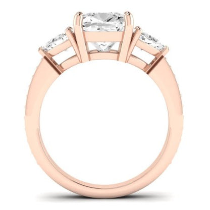 Snowdonia Diamond Matching Band Only (engagement Ring Not Included) For Ring With Cushion Center rosegold